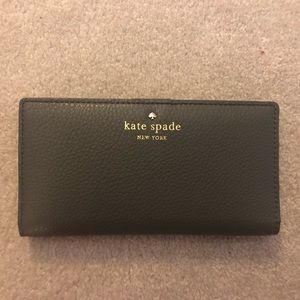 Gray Kate spade continental wallet